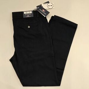 NWT Vineyard Vines Mens 36W×32L Black Stretch Breaker Pants